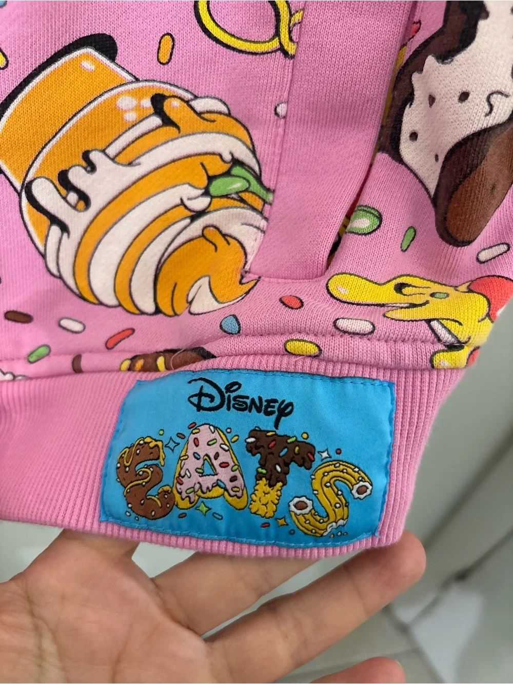 Disney Pink Novelty Snack Print Zip Hoodie